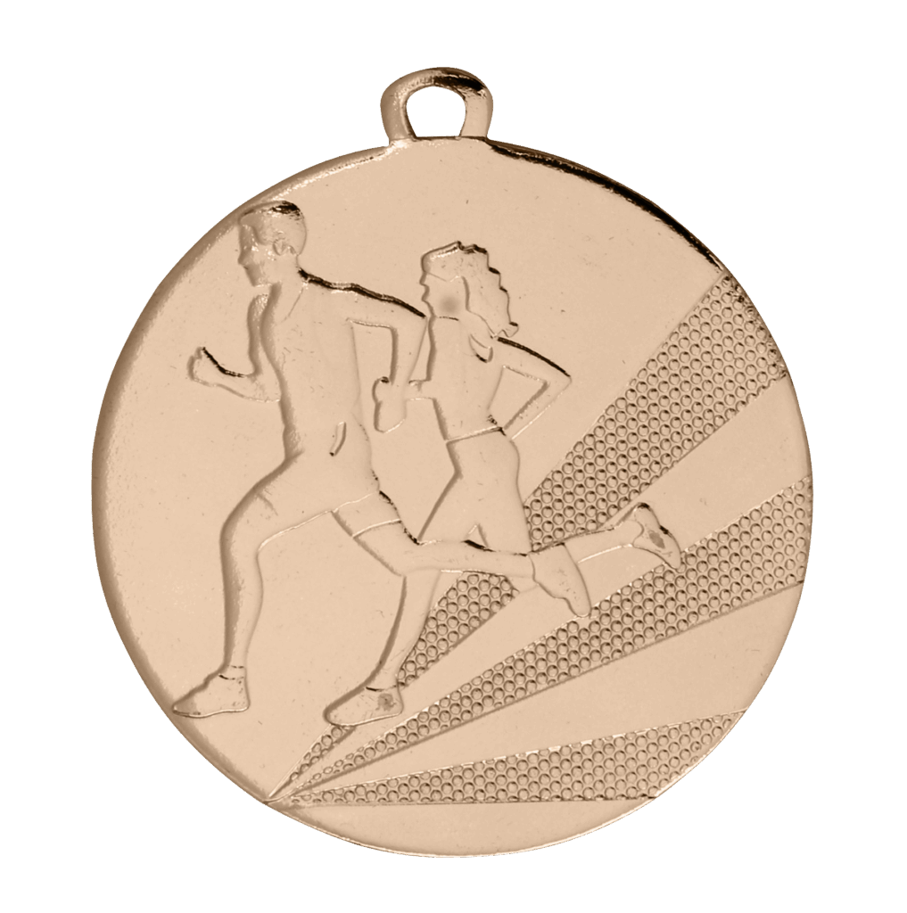 Gouden hardloopmedaille overwinning