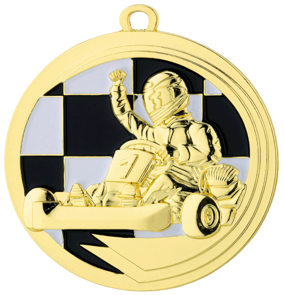 Karting overwinning medaille beeld