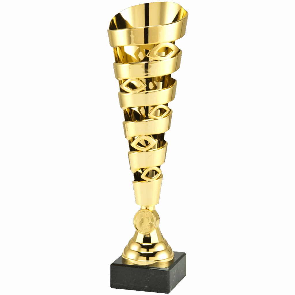 Gouden overwinning bekroning beker