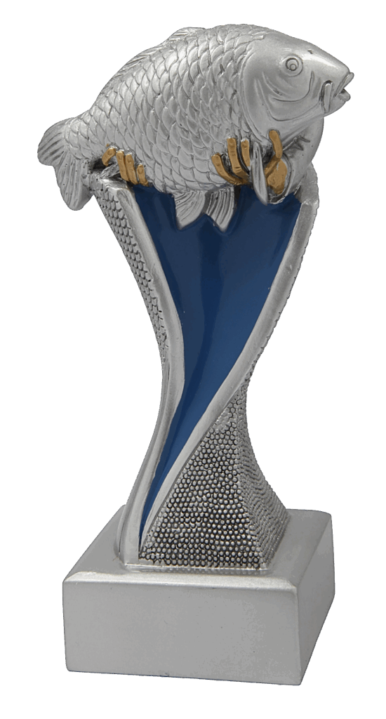 Vissersprestatie beeld zilver vis