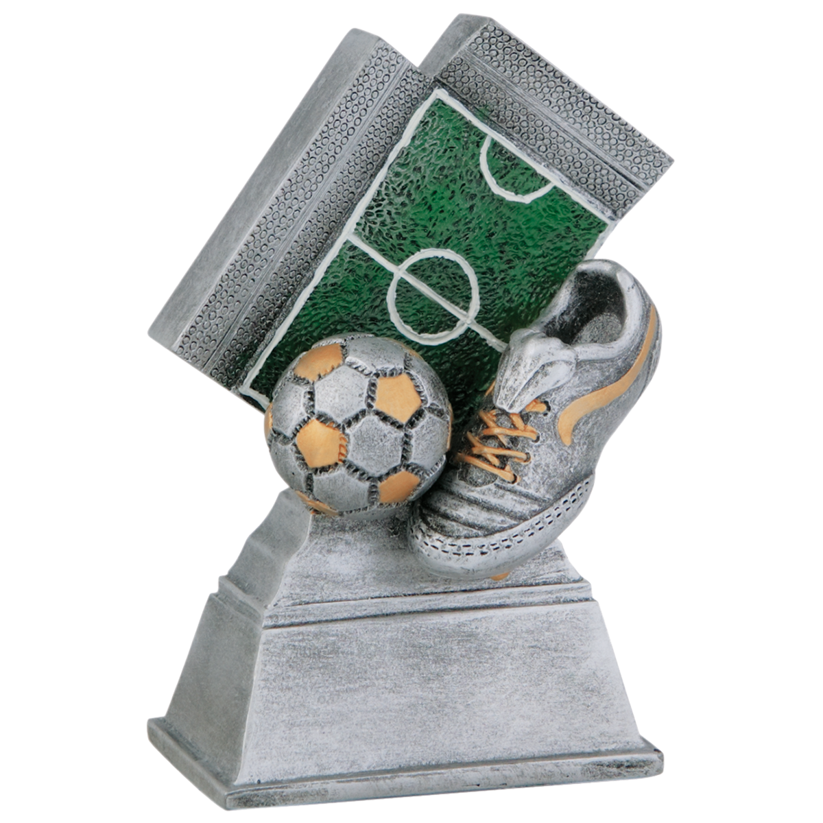 Voetbalveld eerbetoon beeld